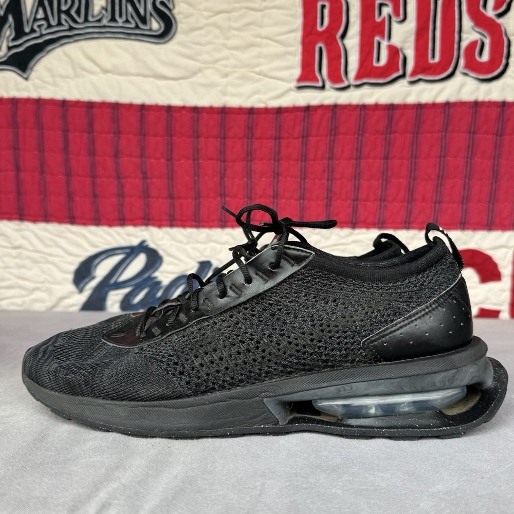 Size 10 - Nike‎ Air Max Flyknit Racer TRIPLE BLACK ANTHRACITE Sneakers Men's